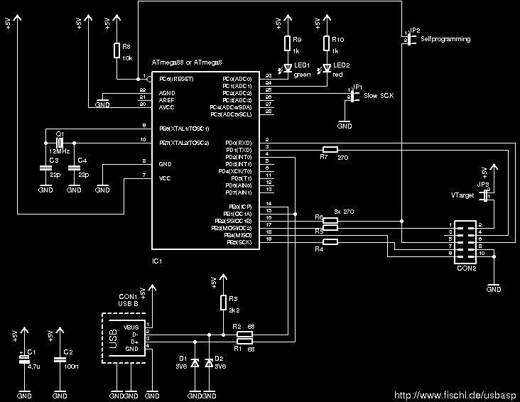 USBasp schematics.